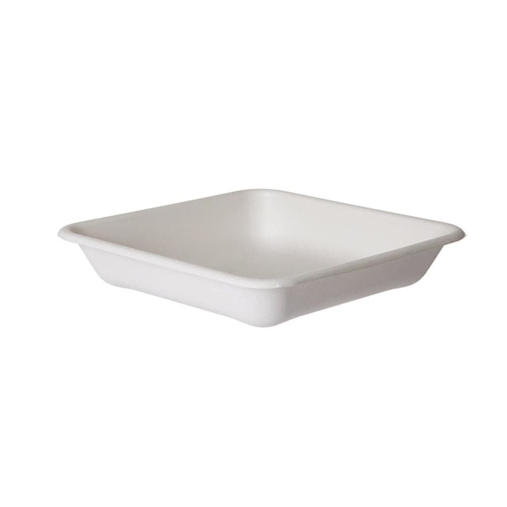 Eco Products 8" Square WorldView™ Take-Out Container - Molded Fiber, White (EP-SCS8T)