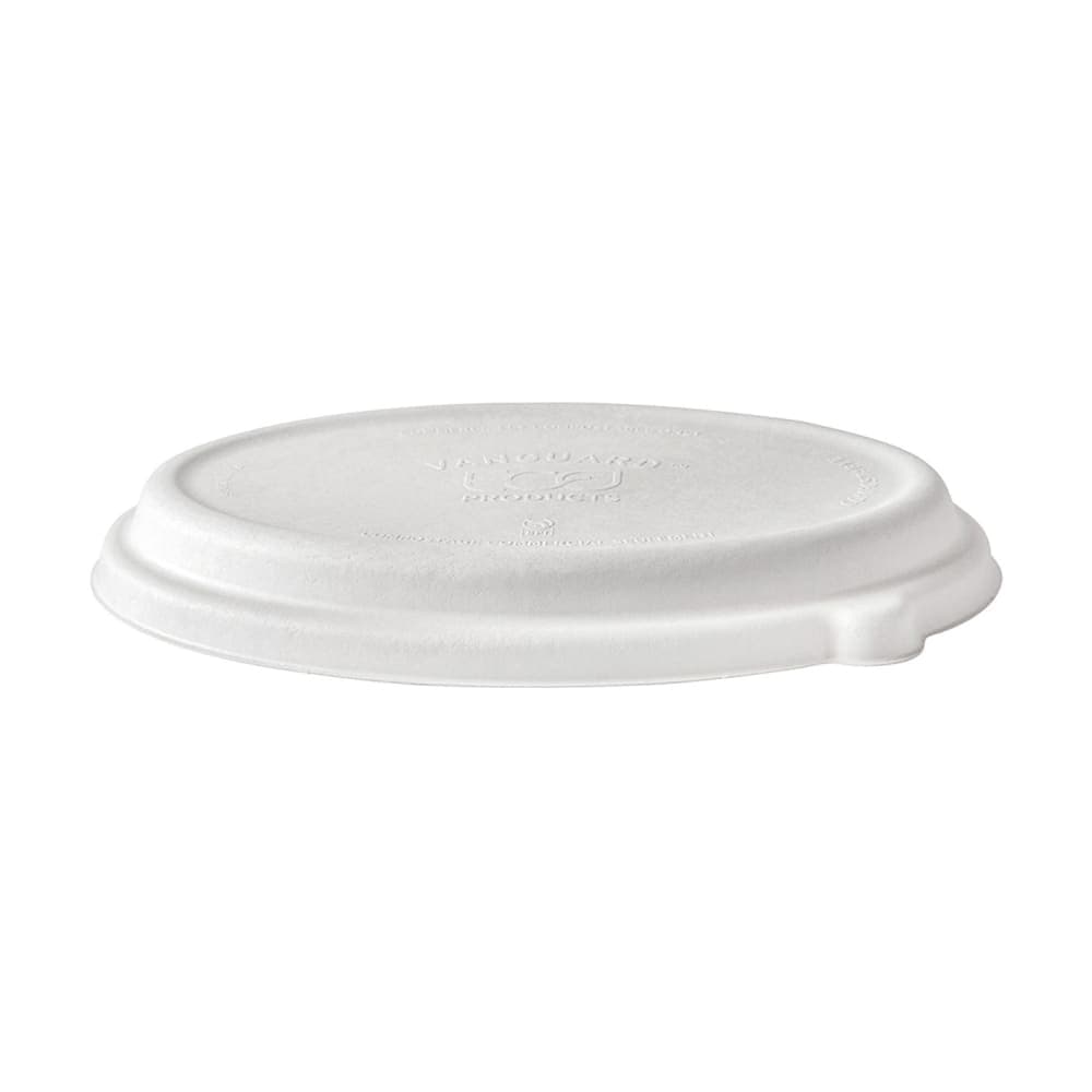Eco Products Vanguard® WorldView™ Dome Lid for 24 to 48 oz Oval Take-Out Containers - Molded Fiber, White (EP-SCV32DLIDNFA)