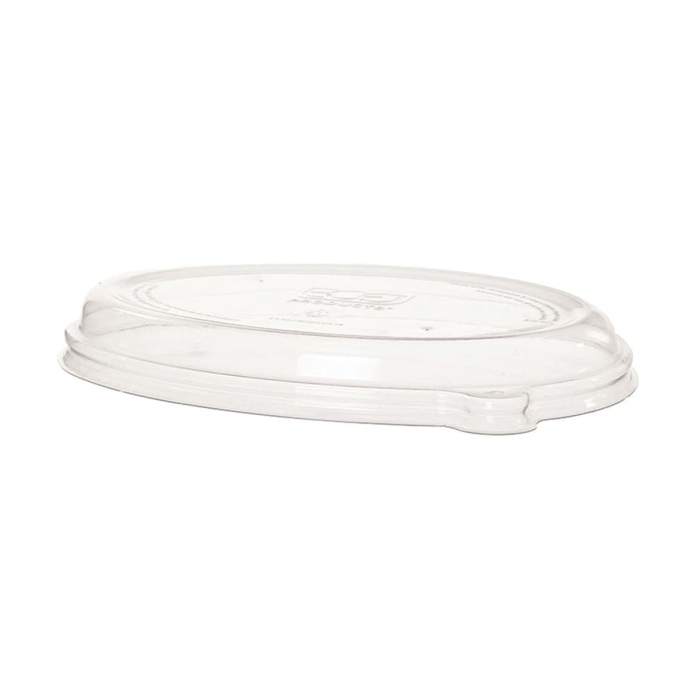 Eco Products WorldView™ Flat Lid for 24, 32, & 48 oz Oval Take-Out Containers - PET, Clear (EP-SCV32LID-R)