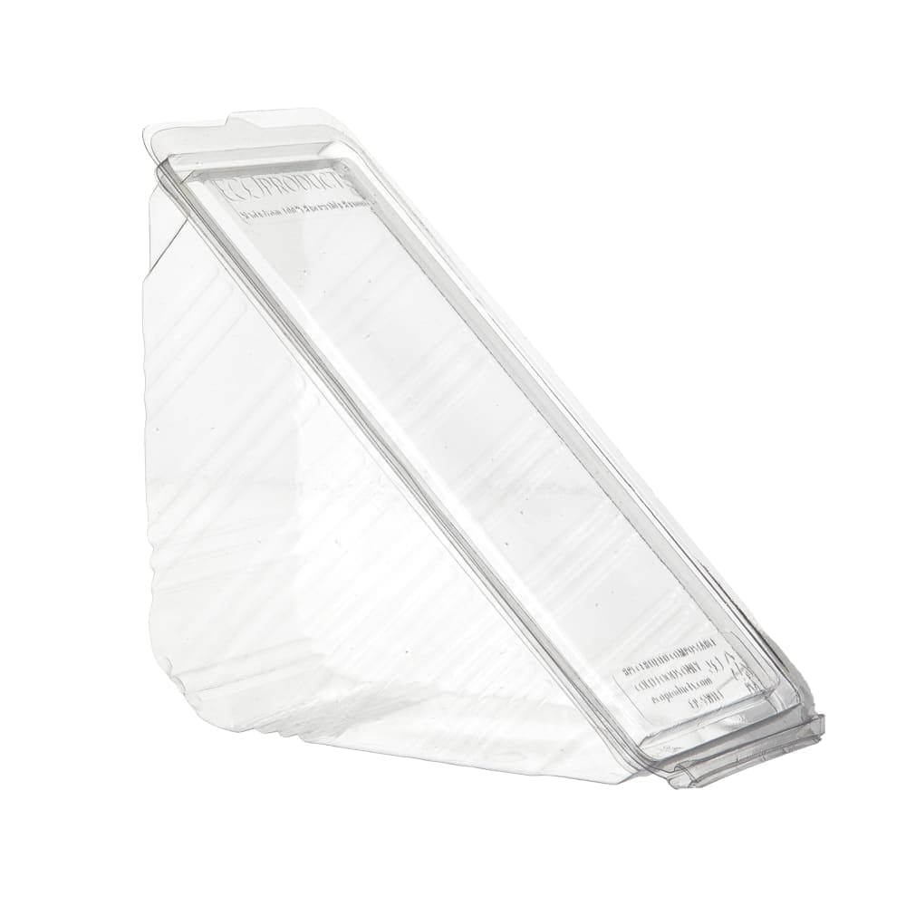 Eco Products Sandwich Wedge Container - 4 1/4" x 6 1/2", PLA, Clear (EP-SWH3)