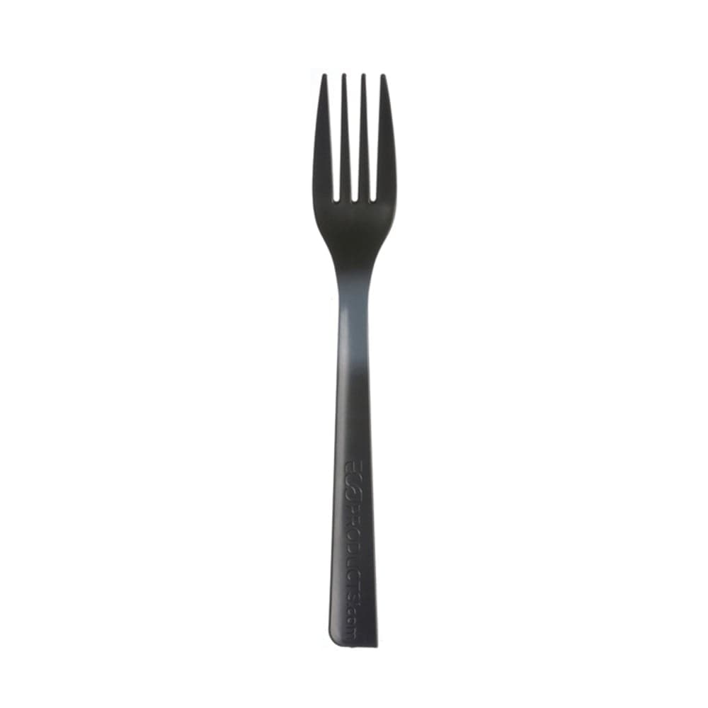 Eco Products 7" Vine™ Disposable Fork - PLA, Black (ESVFKBK500)