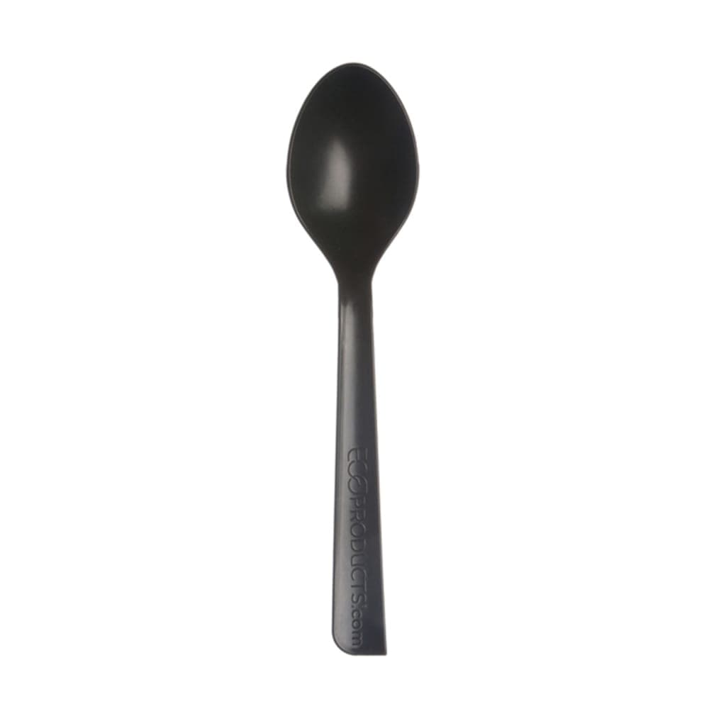 Eco Products 7" Vine™ Disposable Spoon - PLA, Black (ESVSPBK500)