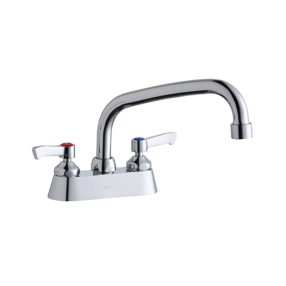 Elkay LK406AT08L2 Deck Mount Faucet w/ 8" Swing Spout & 2" Lever Handles - 4" Centers