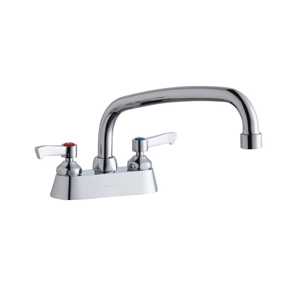 Elkay LK406AT10L2 Deck Mount Faucet w/ 10" Swing Spout & 2" Lever Handles - 4" Centers
