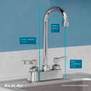 Elkay LK406GN05L2 Deck Mount Faucet w/ 5" Gooseneck Swing Spout & 2" Lever Handles - 4" Centers thumbnail 3