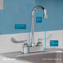 Elkay LK406GN05T4 Deck Mount Faucet w/ 5" Gooseneck Swing Spout & 4" Wrist Blade Handles - 4" Centers thumbnail 3