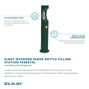 Elkay LK4400BFEVG Outdoor Hydroboost Bottle Filling Station - 14"W x 14"D x 64"H, Non Refrigerated, Evergreen thumbnail 2
