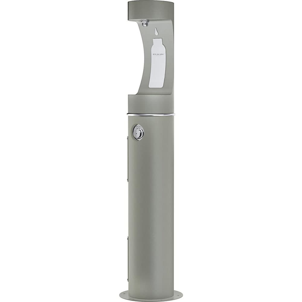 Elkay LK4400BFFRKGRY Outdoor HydroBoost Bottle Filling Station - 14"W x 14"D x 64"H, Non Refrigerated, Gray