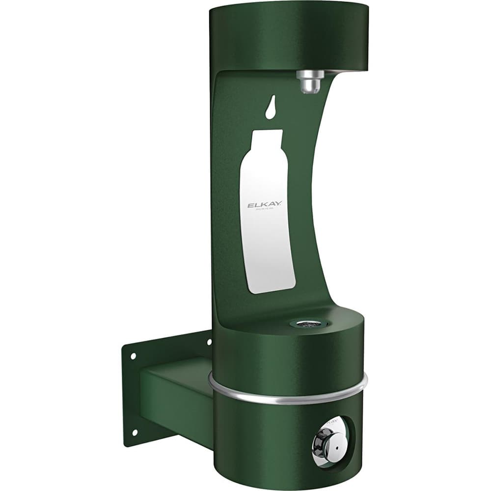 Elkay LK4405BFFRKEVG Outdoor Wall Mount Bottle Filling Station - 10"W x 19 1/8"D x 32"H, Freeze Resistant, Evergreen
