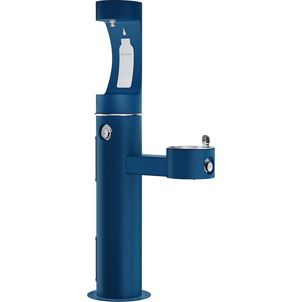 Elkay LK4420BF1UBLU Outdoor Bottle Filling Station & Drinking Fountain - Non Refrigerated, Blue