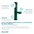 Elkay LK4420BF1UBLU Outdoor Bottle Filling Station & Drinking Fountain - Non Refrigerated, Blue thumbnail 2