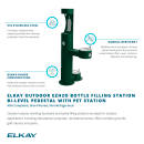 Elkay LK4420BF1UDBEVG Outdoor Bottle Filling Station w/ Drinking & Pet Fountain - Non Refrigerated, Evergreen thumbnail 2