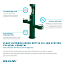 Elkay LK4430BF1UEVG Outdoor Bottle Filling Station w/ (2) Drinking Fountains - 64"H, Non Refrigerated, Evergreen thumbnail 2