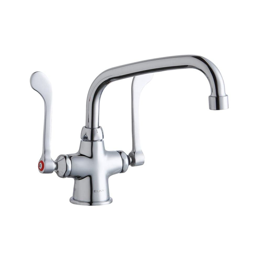 Elkay LK500AT08T6 Deck Mount Double Pantry Faucet w/ 8" Swing Spout & 6" Wrist Blade Handles
