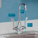 Elkay LK500GN04T4 Deck Mount Double Pantry Faucet w/ 4" Gooseneck Swing Spout & 4" Wrist Blade Handles thumbnail 3