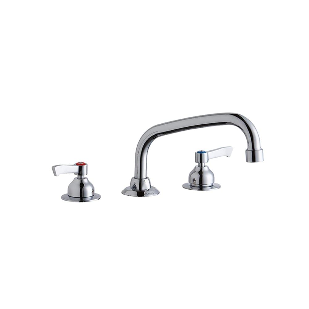 Elkay LK800AT08L2 Deck Mount Faucet w/ 8" Arch Tube Spout & 2" Lever Handles - 8" Centers