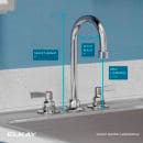 Elkay LK800GN05L2 Deck Mount Faucet w/ 5" Gooseneck Spout & 2" Wrist Blade Handles - 8" Centers thumbnail 3