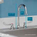 Elkay LK800GN05T4 Deck Mount Faucet w/ 5" Gooseneck Spout & 4" Wrist Blade Handles - 8" Centers thumbnail 3