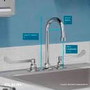 Elkay LK800GN05T6 Deck Mount Faucet w/ 5" Gooseneck Spout & 6" Wrist Blade Handles - 8" Centers thumbnail 3