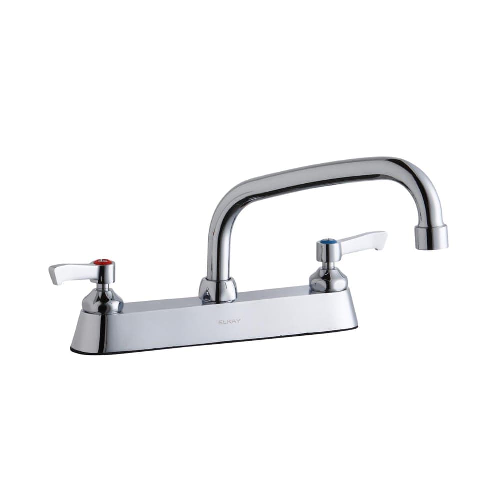 Elkay LK810AT08L2 Deck Mount Faucet w/ 8" Arch Tube Spout & 2" Lever Handles - 8" Centers