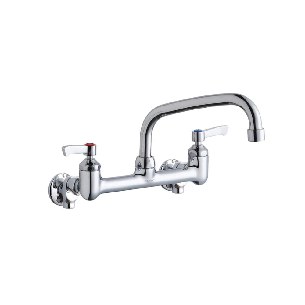 Elkay LK940AT08L2S Splash Mount Faucet w/ 8" Arched Swing Spout & 2" Lever Handles - 8" Centers