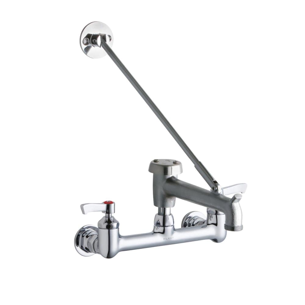 Elkay LK940BR07L2H Splash Mount Faucet w/ 7" Rough Bucket Hook Spout & 2" Wrist Blade Handles - 8" Centers