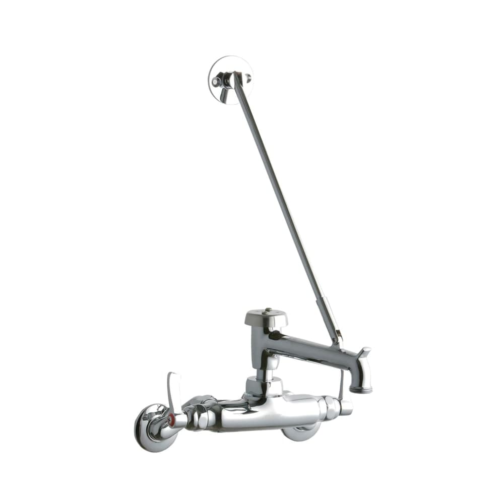 Elkay LK945BP07L2T Splash Mount Faucet w/ 7" Bucket Hook Spout & 2" Blade Handles - 3 1/2" to 8" Adjustable Centers