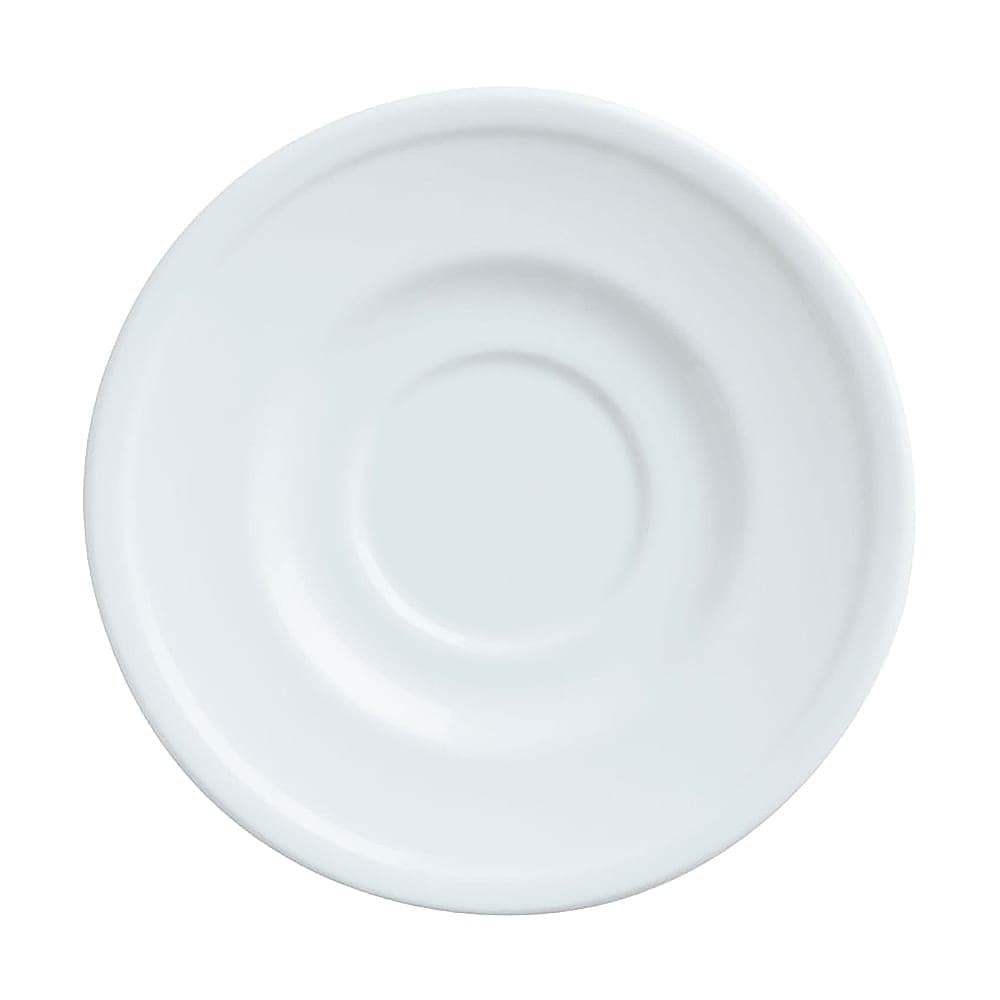 Libbey 1502-10155 6 1/8" Round Empire Saucer - Porcelain, Bright White