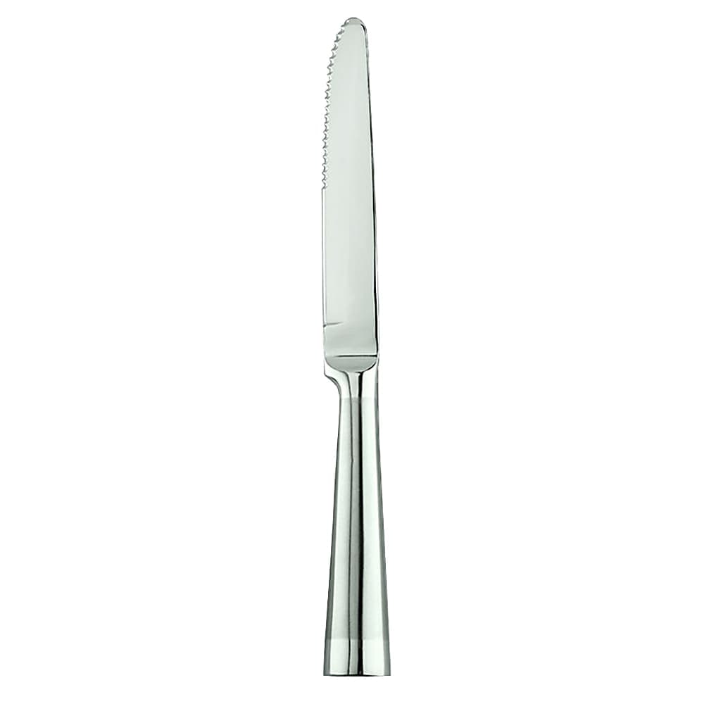 Libbey 195 2462 9 1/2" Round Tip Steak Knife, Stainless Satin Finish, Shanghai