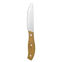 Libbey 200 1632 9 1/4" Steak Knife w/ Wooden Handle & Pointed Tip thumbnail 6