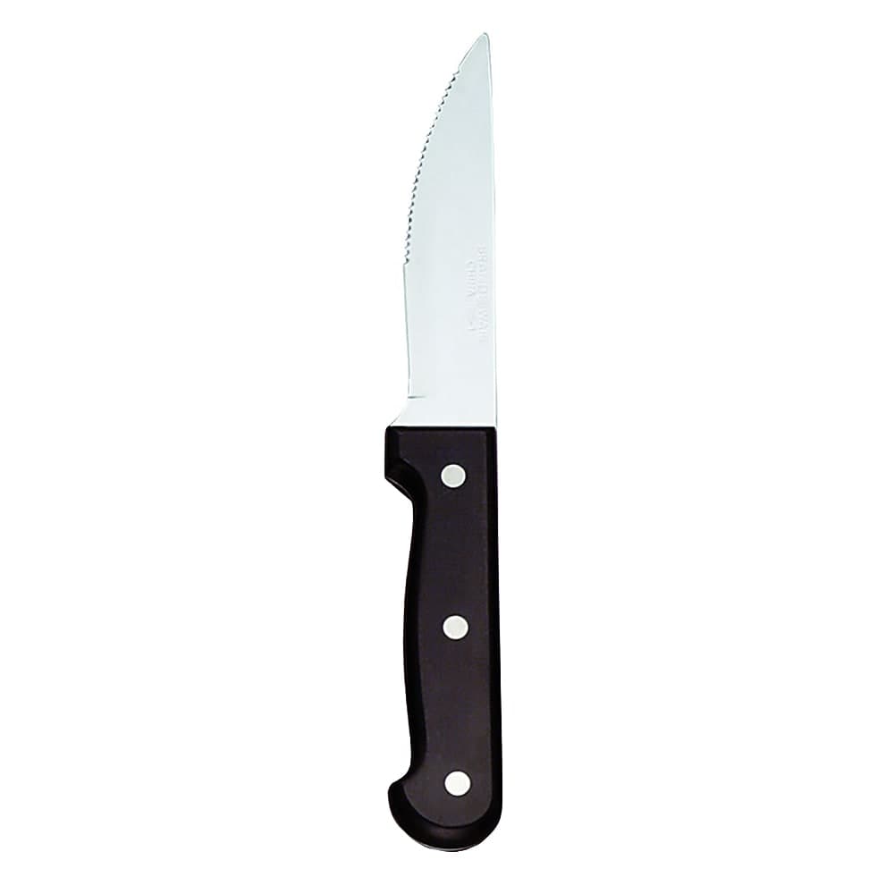 Libbey 201 2692 9 3/4" Steak Knife w/ Black Bakelite Handle, Chop House