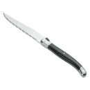 Libbey 201 2882 9 1/8" Steak Knife w/ Plastic Handle & Pointed Tip, Black, Slim EuroStyle thumbnail 2