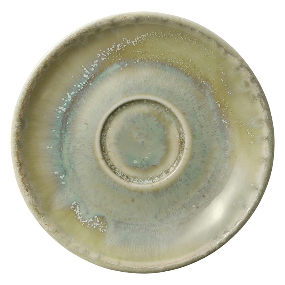 Libbey 801690841000104 4 1/2" Round Perfect Match Saucer - Porcelain, Thyme