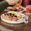 Libbey 840-330-007 7 3/4" Round Porcelana™ Plate - Porcelain, Bright White thumbnail 4