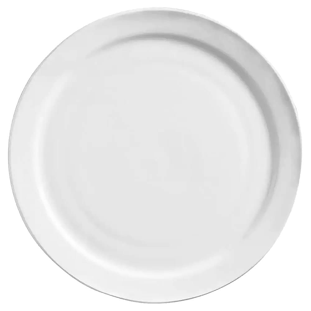 Libbey 840-420N-12 7 1/4" Round Porcelain Plate w/ Narrow Rim, Porcelana