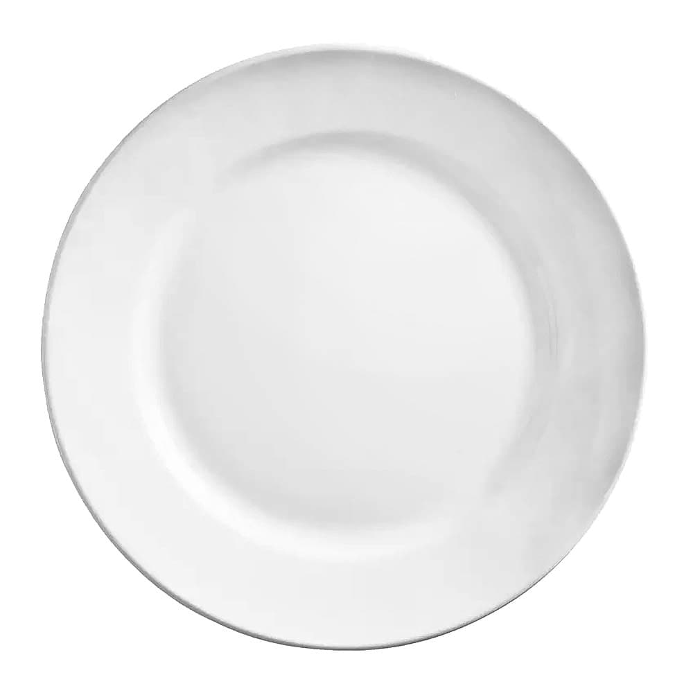 Libbey 840-420R-24 7 1/8" Round Plate - Wide Rim, Rolled Edge, Porcelain, Bright White, Porcelana