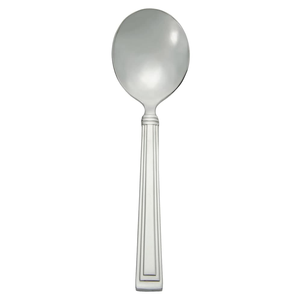 Libbey 977 016 6 1/4" Bouillon Spoon with 18/0 Stainless Grade, Slate Pattern