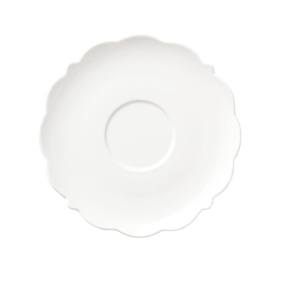 Libbey 977709006 6" Round Astor Footed Saucer - Porcelain, White