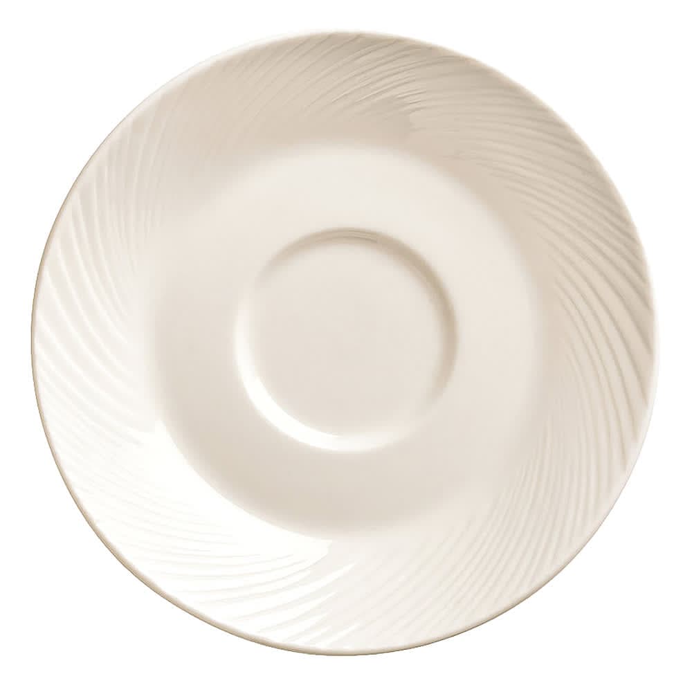 Libbey BO-1162 5 3/4" Round Basics Orbis Saucer - Porcelain, Bright White