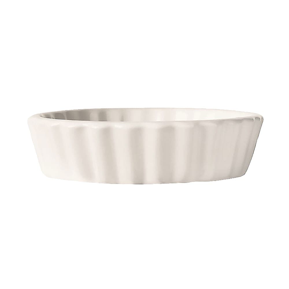 Libbey CB-080 8 oz Round Creme Brulee Dish, White Bedrock Ovenware, Ultima