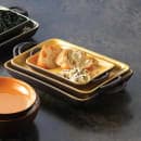Libbey CBB-003 23 oz Coos Bay Rectangular Tray with Handles - Ceramic, Butter thumbnail 2