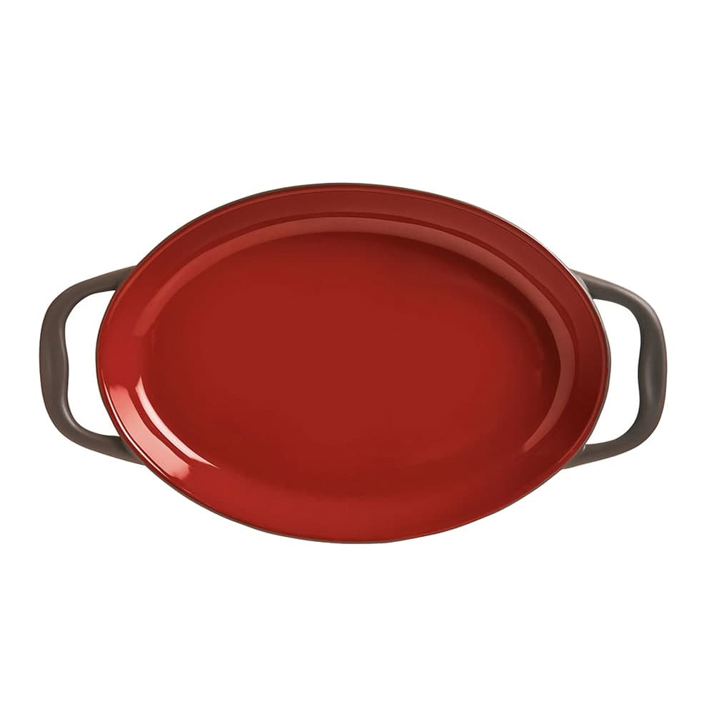 Libbey CBC-001 4 oz Coos Bay Oval Tray with Handles - Ceramic, Chili