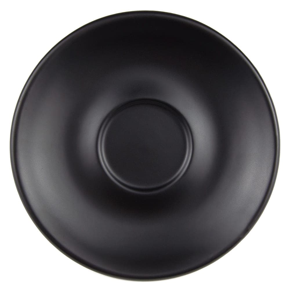 Libbey DRI-14-O 6" Round Driftstone Saucer - Porcelain, Onyx