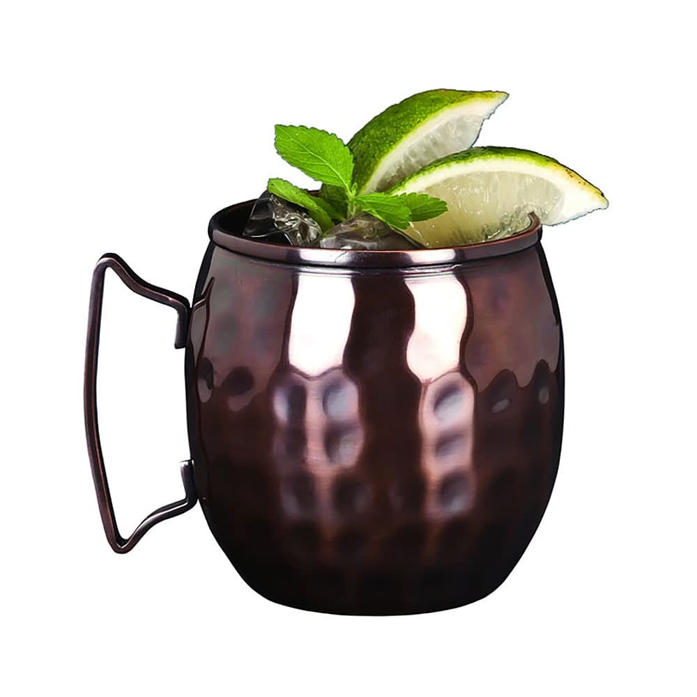 Libbey MM-100 14 oz Moscow Mule Mug - Hammered Finish, Short, Copper