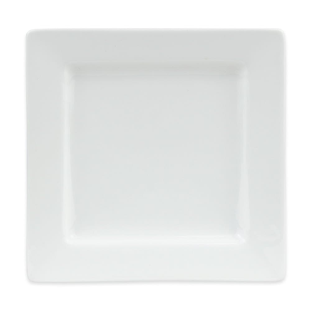 Libbey SL-7 7 1/4" Square Porcelain Plate, Slate