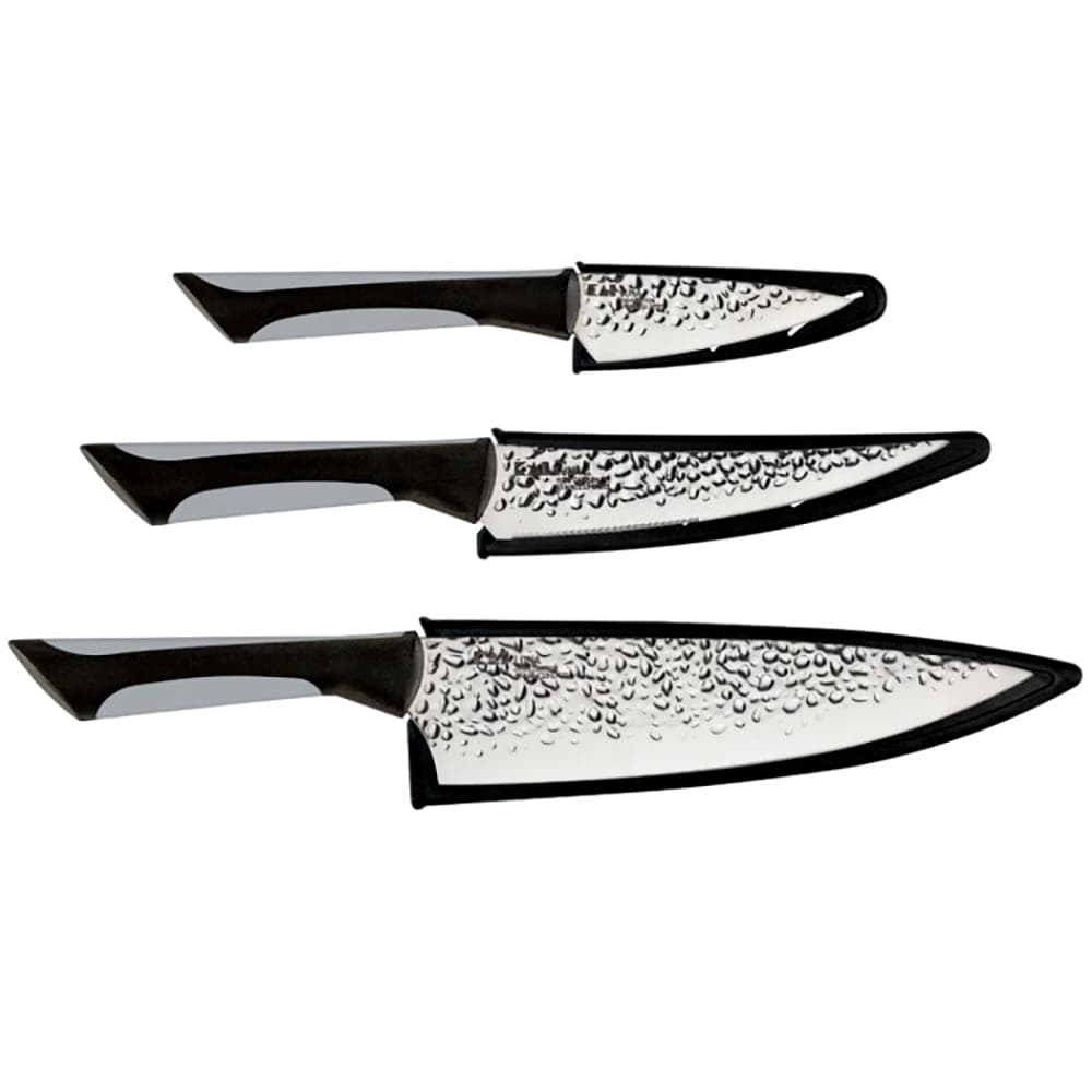Shun 3 Piece Knife Set w/ Black Soft-Grip Handle, Stainless Steel Blade (ABS0370)