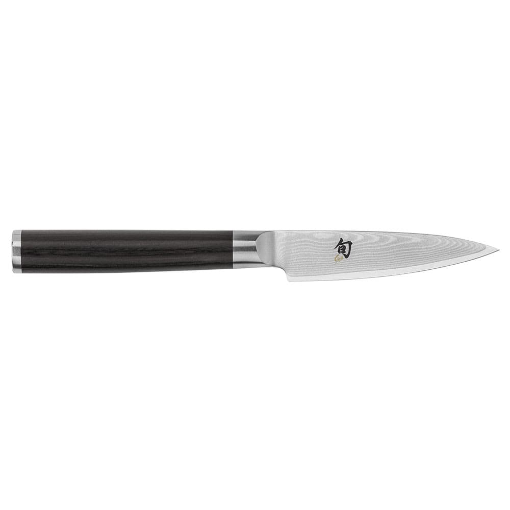 Shun Shun Classics Paring Knife, 3 1/2" Blade, D Shaped PakkaWood Handle (DM0700)