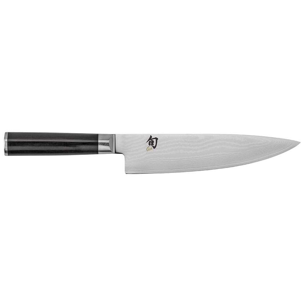Shun Shun Classics Chef's Knife, 8" Blade, D Shaped PakkaWood Handle (DM0706)