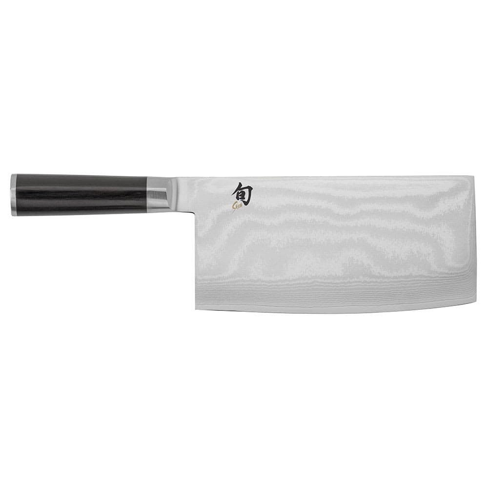 Shun Chinese Chef's Knife w/ 7 3/4" Blade, D Shaped PakkaWood Handle (DM0712)