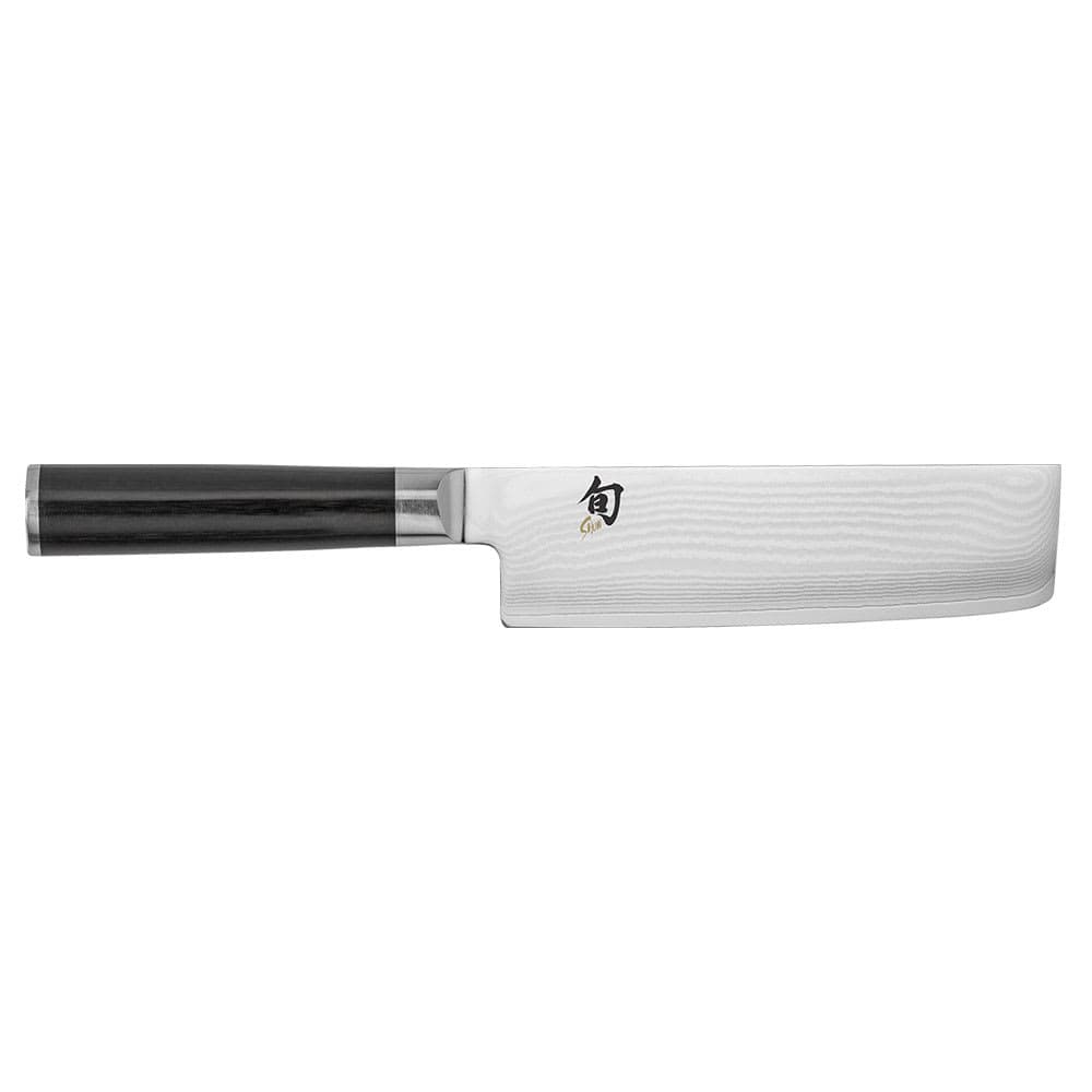 Shun Shun Classics Nakiri Knife, 6 1/2" Blade, D Shaped PakkaWood Handle (DM0728)